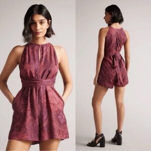 Ted Baker Pink and Purple Patterned Top